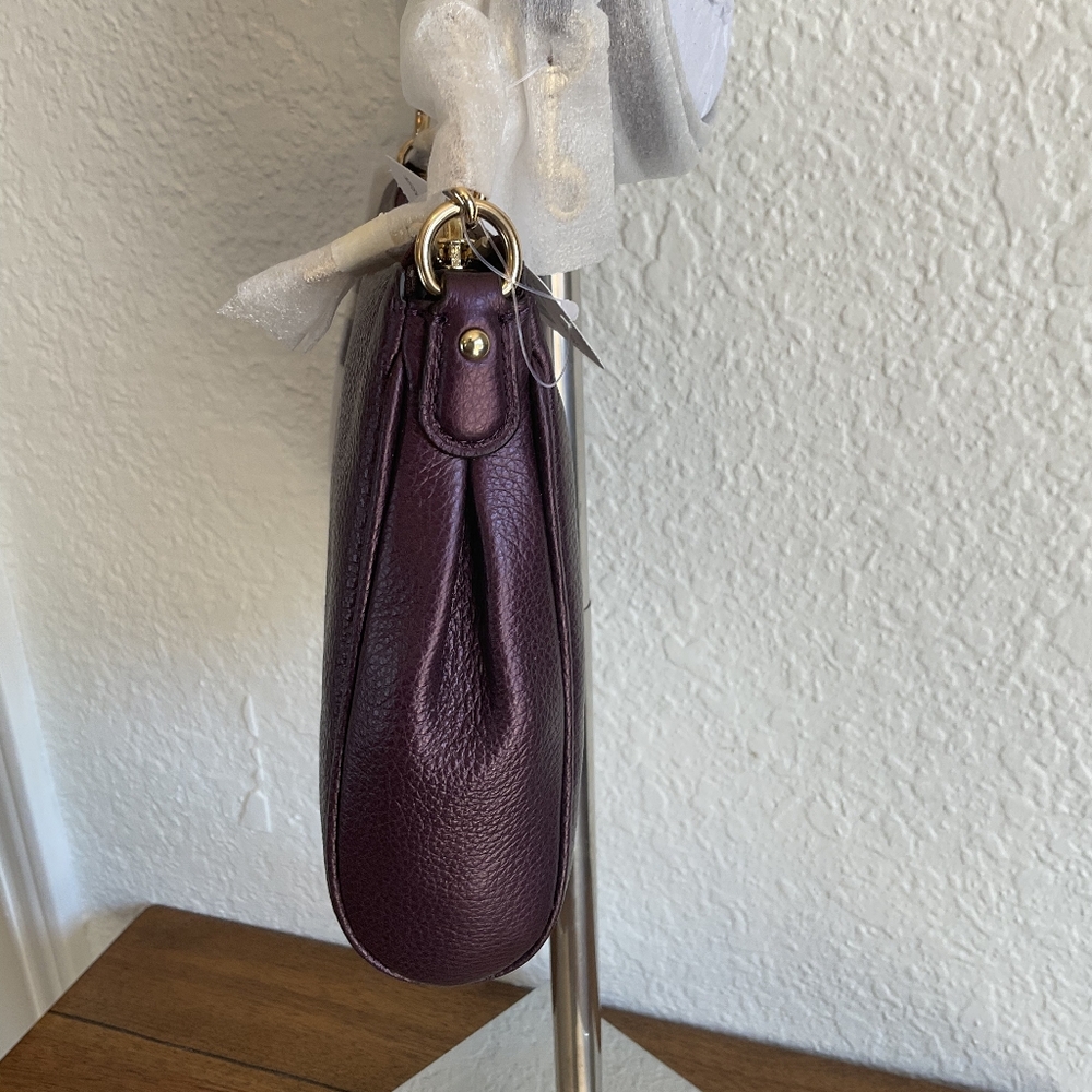 NWT Coach Metallic Raspberry Convertible Crossbody - Picture 3 of 4